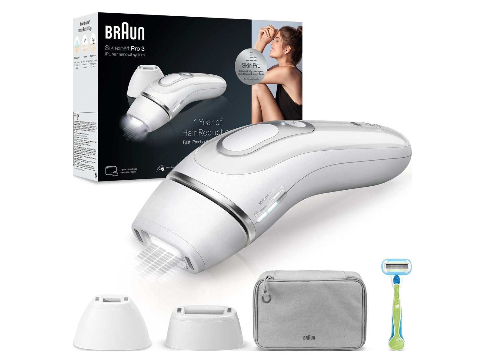 Braun Lichtepilator (IPL) PL3122 Silver/White Braun Lichtepilator (IPL) PL3122 Silver/White